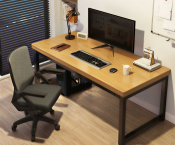 Modern Computer Desk And Chair-ID:288090943