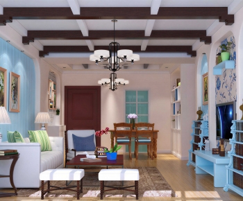 Mediterranean Style A Living Room-ID:653301009