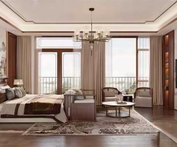 New Chinese Style Bedroom-ID:826446062