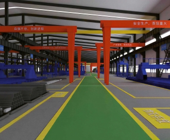 Modern Factory Floor/warehouse-ID:554621937