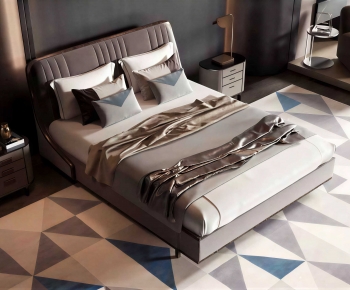 Modern Double Bed-ID:558491959