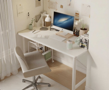 Modern Computer Desk And Chair-ID:388989486