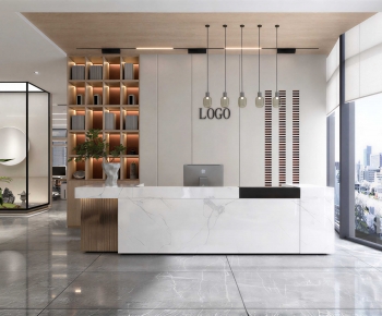 Modern Office Reception Desk-ID:826503996