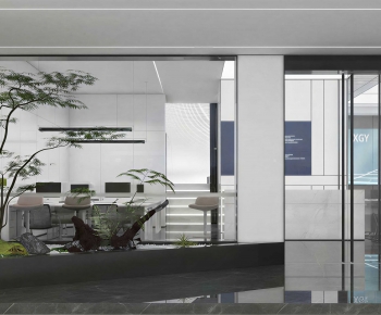 Modern Office Reception Desk-ID:655971051