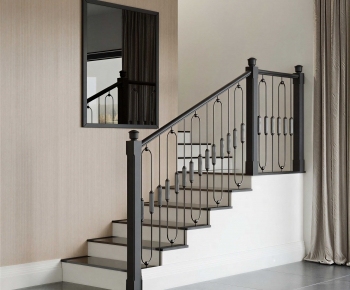 Simple European Style Staircase-ID:402723071