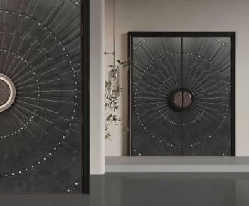 New Chinese Style Double Door-ID:171418911