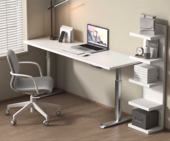 Modern Computer Desk And Chair-ID:221605069