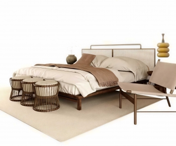 Modern Double Bed-ID:448251967