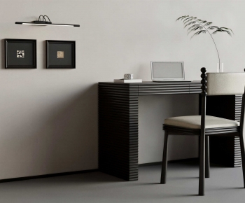 French Style Computer Desk And Chair-ID:414756062