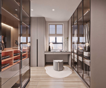 Modern Clothes Storage Area-ID:137862921