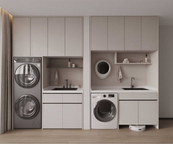 Modern Laundry Cabinet-ID:419171096