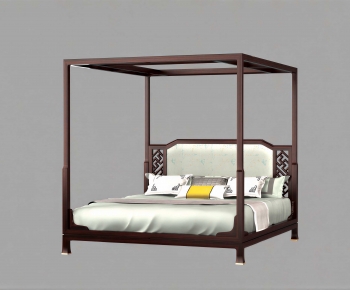 New Chinese Style Double Bed-ID:416950943