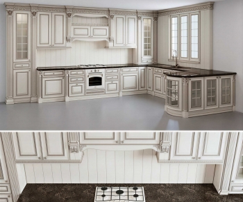 European Style Kitchen Cabinet-ID:380409966