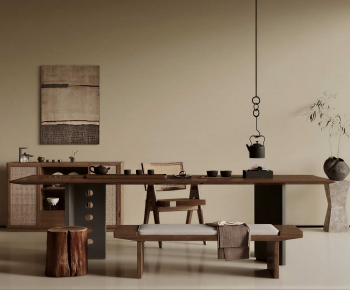 Wabi-sabi Style Tea Tables And Chairs-ID:624671942