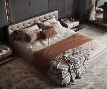 Modern Double Bed-ID:902982002