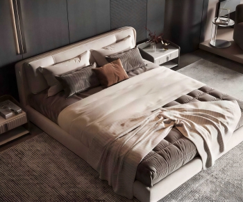 Modern Double Bed-ID:309624911