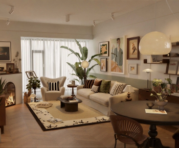 北欧中古风客厅-3091671