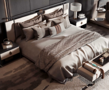 New Chinese Style Double Bed-ID:119980109