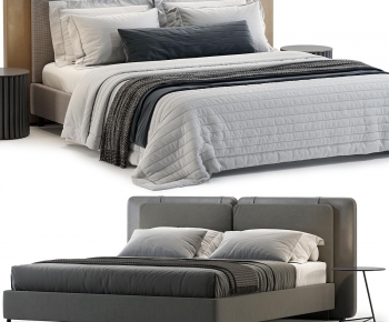 Modern Double Bed-ID:837009027