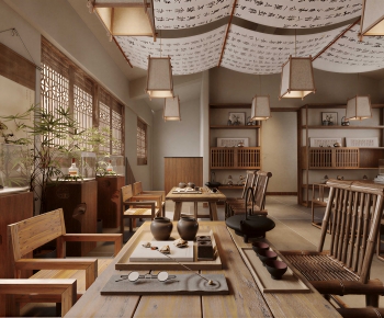New Chinese Style Teahouse Tea House-ID:343599089