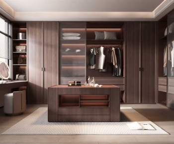 Modern Clothes Storage Area-ID:122445114