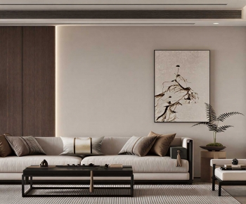 New Chinese Style A Living Room-ID:935848953