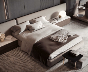 Modern Double Bed-ID:839745046