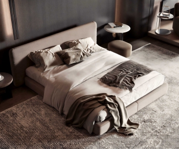 Modern Double Bed-ID:951690915