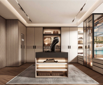 Modern Clothes Storage Area-ID:305875061