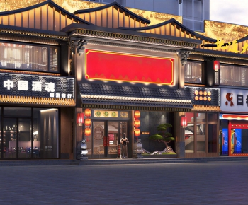 New Chinese Style Facade Element-ID:854896071