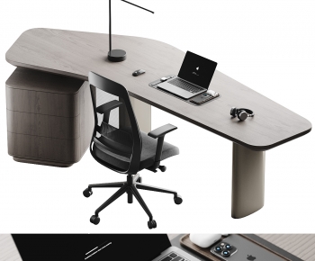 Modern Office Desk And Chair-ID:567787899