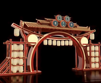 New Chinese Style Decorated Archway-ID:440846929