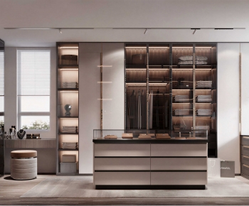 Modern Clothes Storage Area-ID:876590971