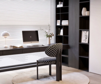Modern Computer Desk And Chair-ID:801249031