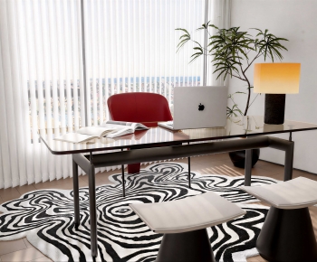 Modern Computer Desk And Chair-ID:603259097