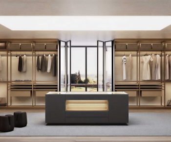 Modern Clothes Storage Area-ID:324435954