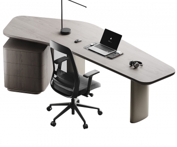 Modern Office Desk And Chair-ID:384759929