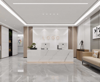 Modern Office Reception Desk-ID:999461896