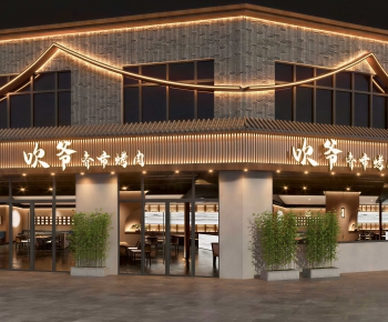 New Chinese Style Facade Element-ID:745338929