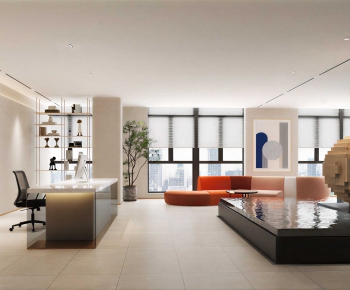 Modern Office Reception Desk-ID:846973909