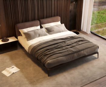 Modern Double Bed-ID:467113027