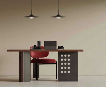Modern Office Desk And Chair-ID:419563067
