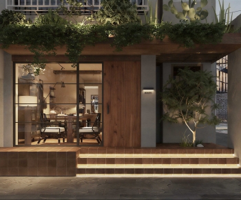 Wabi-sabi Style Facade Element-ID:256759883