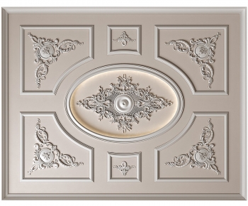 French Style Plaster Carved Top Plate-ID:847156059