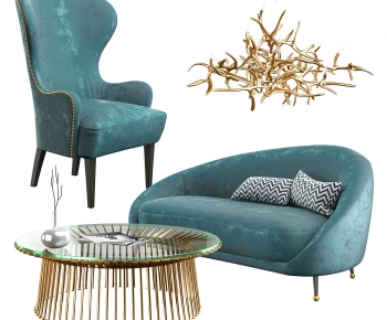 American Style Single Sofa-ID:497762924