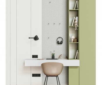 Modern Computer Desk And Chair-ID:864698923