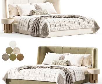 Modern Double Bed-ID:639338971