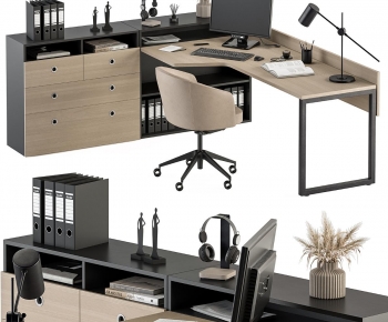 Modern Office Desk And Chair-ID:325998079