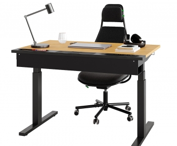 Modern Computer Desk And Chair-ID:123521097