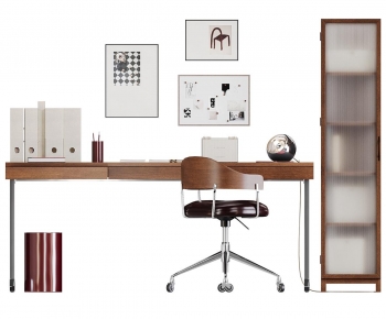 Modern Computer Desk And Chair-ID:163690094